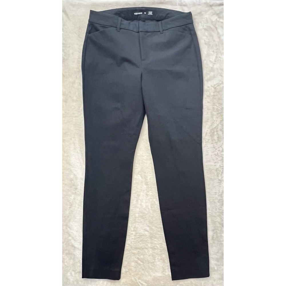 EUC Old Navy High-Rise Pixie Never-Fade Black Slim Pants Womens 12 Professional